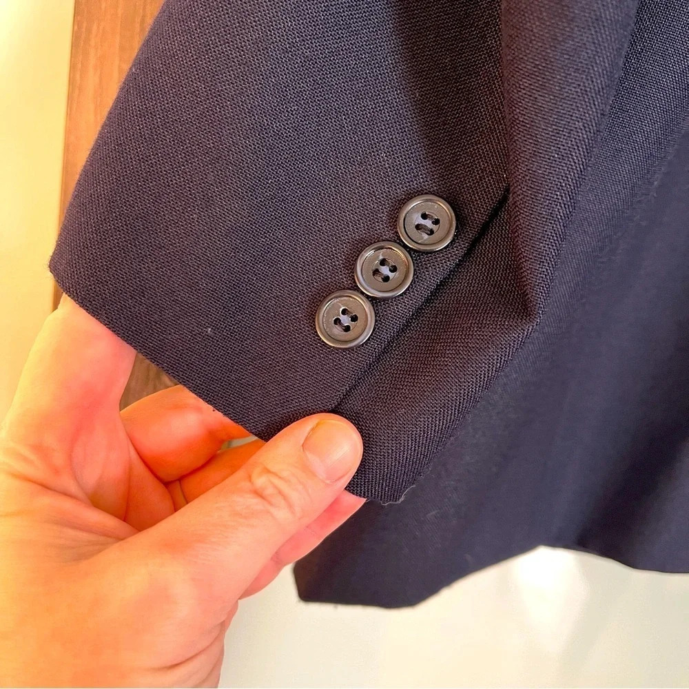 Custom Made Men’s Suit Jacket from Seoul, Korea Navy - Picture 3 of 16